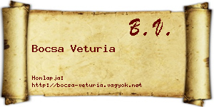 Bocsa Veturia névjegykártya